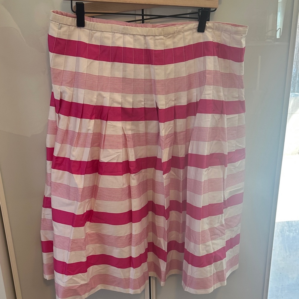 Bandolino Pink and White A-Line Skirt